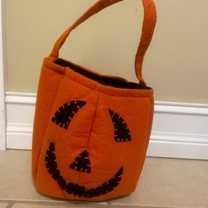 Pottery barn pumpkin trick or treat bag